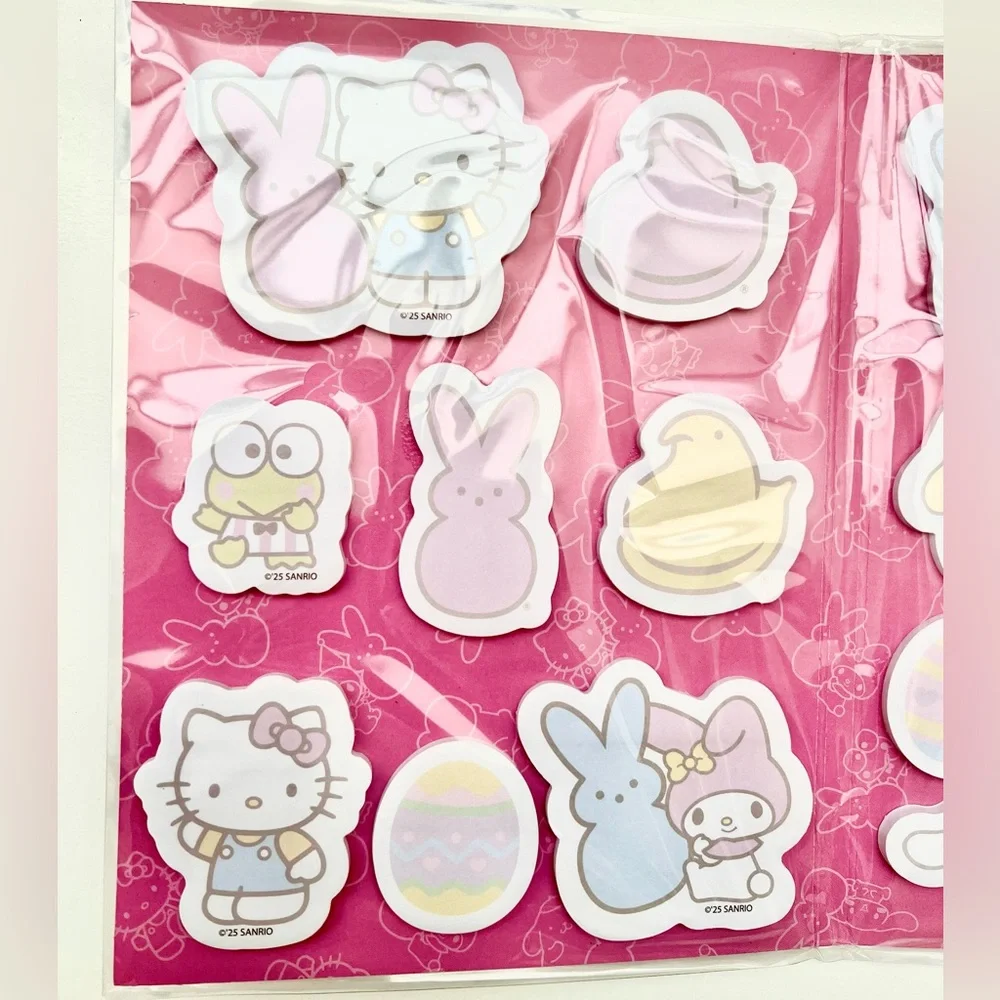 Hello Kitty and Peeps Sticky Note Set - Pink and Purple
